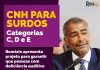 Romário apresenta projeto para garantir que surdos possam obter categorias C, D e E