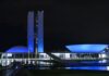 Iluminação azul no Congresso homenageia dias do Surdo e das Línguas de Sinais